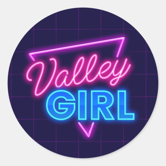 Neon Valley Girl Sticker (Vorderseite)