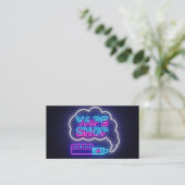 Neon Vape Shop Business Card Visitenkarte (Stehend Vorderseite)