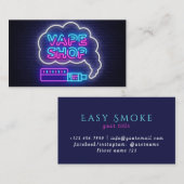 Neon Vape Shop Business Card Visitenkarte (Vorne/Hinten)