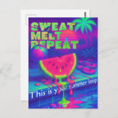 Neon Vaporwave 80er Summer Heat Postkarte (Vorne/Hinten)