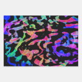 Neon Vaporwave Abstrakte Kunst Geschenkpapier Set (Vorderseite)