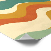 Neon Vaporwave Desert Dreamscape Poster (Ecke)