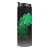 Neon Vaporwave Meeple Green Board Game Geek Thermosbecher (Nach rechts gedreht)