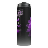 Neon Vaporwave Meeple Lila Board Game Geek Thermosbecher (Vorderseite)