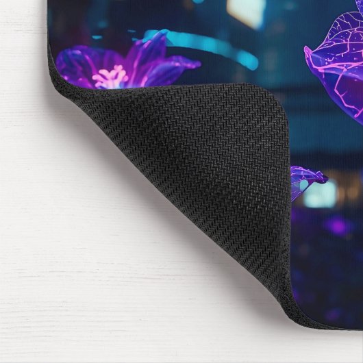 Neon Veins Glowing Mouse Pad | Bioluminescent Mousepad (Ecke)