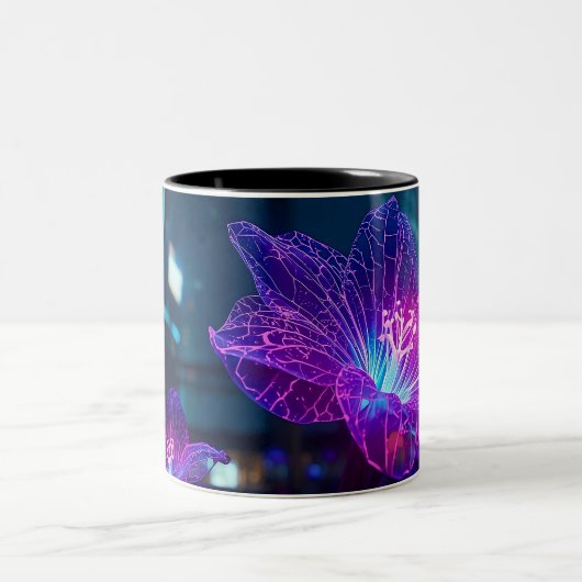 Neon Veins Zweifarbige Tasse (Mittel)