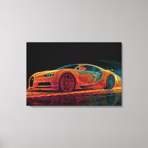 Neon Velocity Automobilkunst (76 cm x 51 cm) Leinwanddruck