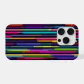 Neon Vertical Stripe Pattern iPhone Hülle (Rückseite (Horizontal))