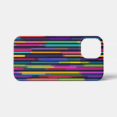 Neon Vertical Stripe Pattern iPhone Hülle (Rückseite (Horizontal))