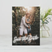 Neon Vertikales Foto Einladung (Stehend Vorderseite)