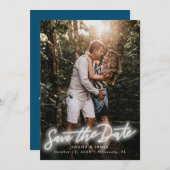 Neon Vertikales Foto Einladung (Vorne/Hinten)