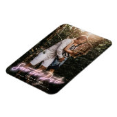 Neon Vertikales Foto Speichern des Datums Magnet (Linke Seite)