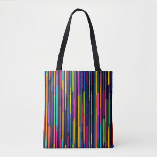 Neon-Vertikales Streifenmuster Tasche