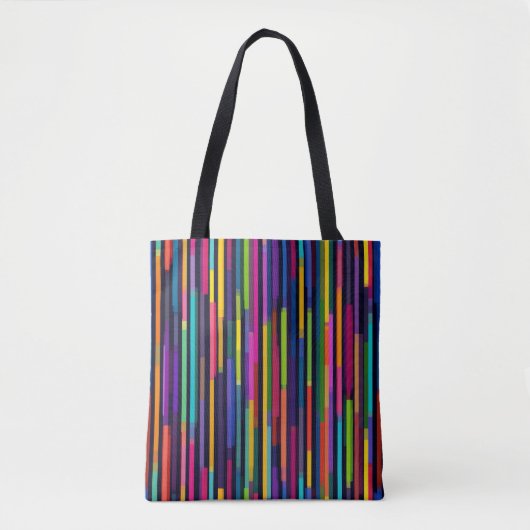 Neon-Vertikales Streifenmuster Tasche (Vorderseite)