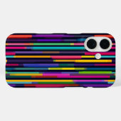 Neon-Vertikalstreifenmuster Case-Mate iPhone Hülle (Rückseite (Horizontal))