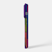 Neon-Vertikalstreifenmuster iPhone Hülle (Linke Seite)