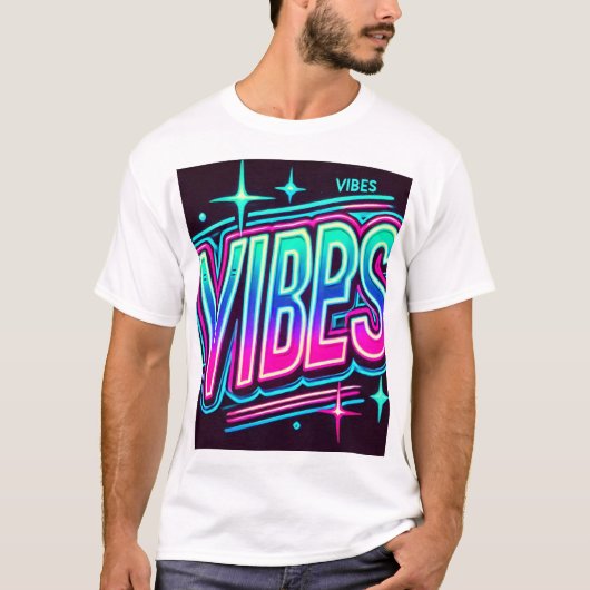 Neon VIBES Bold Graphic T-Shirt (Vorderseite)