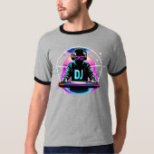 "Neon Vibes: Der kosmische Beat des DJ" T-Shirt (Vorderseite)