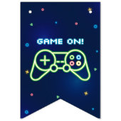 Neon Video Game Arcade Happy Birthday Wimpelkette (Erste Fahne)