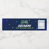 Neon Video Game Arcade Party Wasserflasche Etikett (Einzelnes Label)