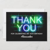 Neon Vielen Dank Flat Cards Dankeskarte (Vorderseite)