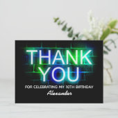 Neon Vielen Dank Flat Cards Dankeskarte (Stehend Vorderseite)