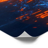 Neon Viking Berserker - Cyber Norse Warrior Poster (Ecke)