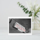 Neon Vintag Diner Sign Postcard Postkarte (Stehend Vorderseite)