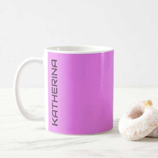 Neon Violet Solid Color | PERSONALISIERT Kaffeetasse (Mit Donut)