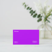 Neon Violett Visitenkarte (Stehend Vorderseite)