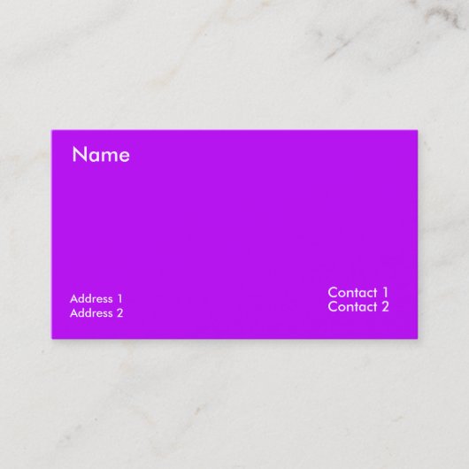 Neon Violett Visitenkarte (Vorderseite)