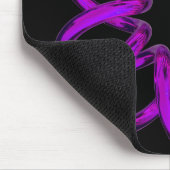 Neon-Violetter Torus auf schwarzem Hintergrund Mousepad (Ecke)