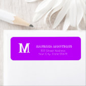 Neon Violettes personalisiertes Monogramm Buchstab (Insitu)