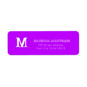 Neon Violettes personalisiertes Monogramm Buchstab (Vorne)