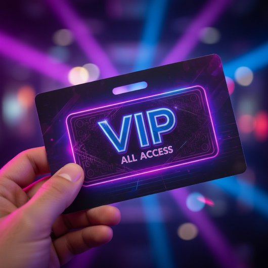 Neon VIP All-Access-Abzeichen Ausweis
