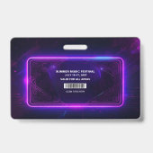 Neon VIP All-Access-Abzeichen Ausweis (Rückseite)