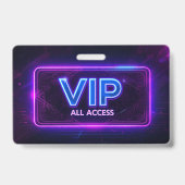 Neon VIP All-Access-Abzeichen Ausweis (Vorderseite)