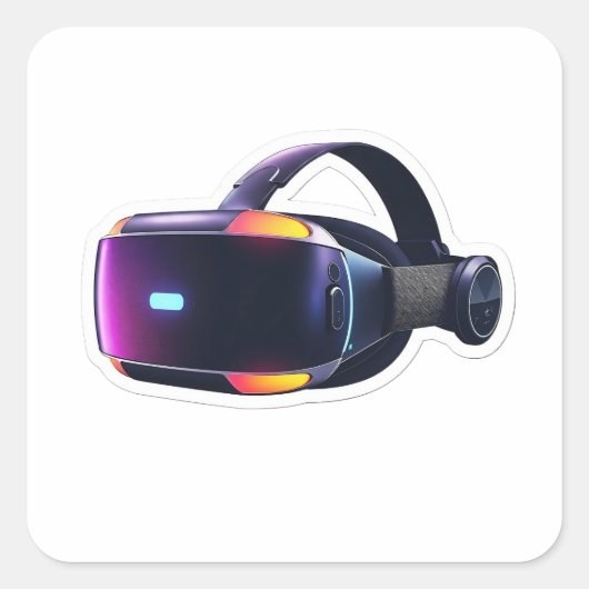 Neon Virtual Reality VR Headset Gaming Sticker (Vorderseite)