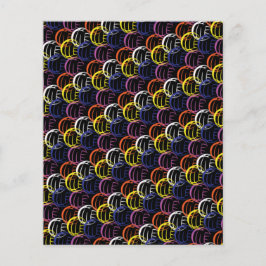 Neon Volleyballs auf schwarzem Scrapbook