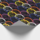 Neon Volleyballs Geschenkpapier (Ecke)