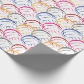 Neon Volleyballs Geschenkpapier (Ecke)