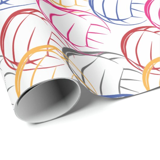 Neon Volleyballs Geschenkpapier (Rolleneckpunkt)