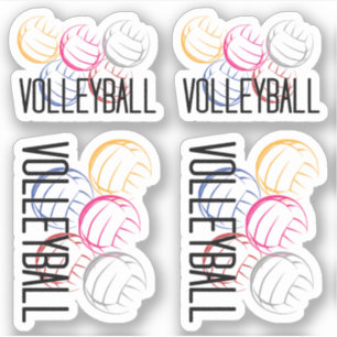 Neon-Volleyballs kundenspezifische Aufkleber