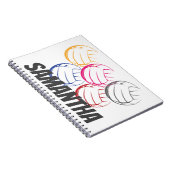 Neon Volleyballs Notizblock (Rechte Seite)