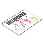 Neon Volleyballs Notizblock (Linke Seite)