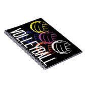 Neon Volleyballs Notizblock (Rechte Seite)