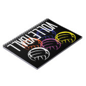 Neon Volleyballs Notizblock (Linke Seite)