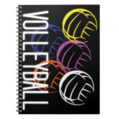 Neon Volleyballs Notizblock (Vorderseite)