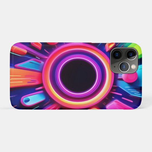 Neon Vortex Abstrakt Space Art Case-Mate iPhone Hülle (Rückseite (Horizontal))