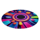 Neon Vortex Abstrakt Space Art Schneidebrett (Ecke)